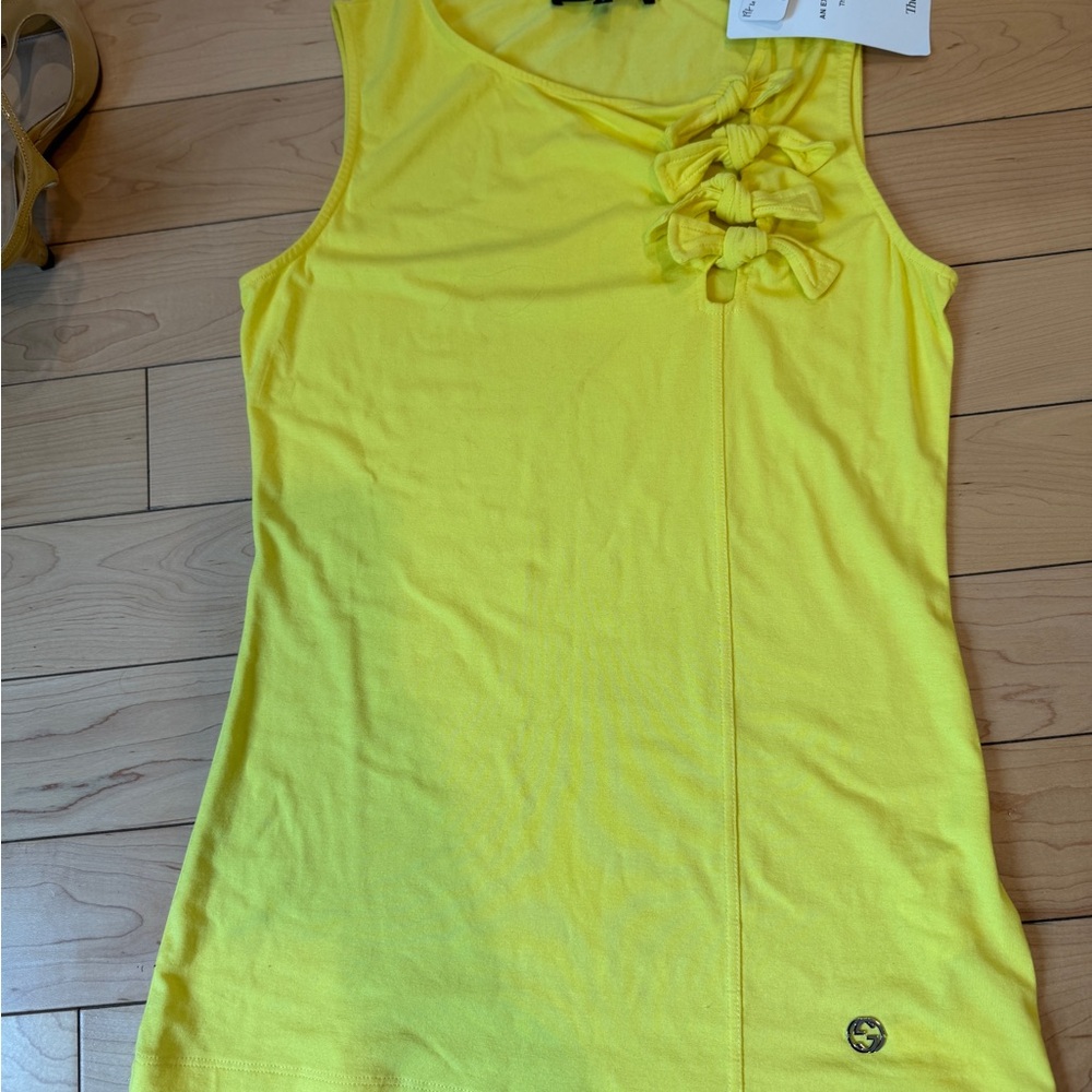 Gucci Yellow Tank Top, small/4